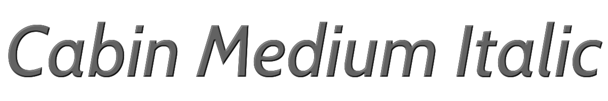 Cabin Medium Italic 