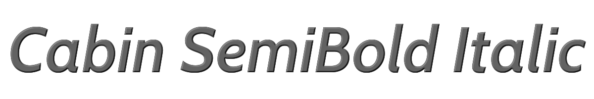 Cabin SemiBold Italic 