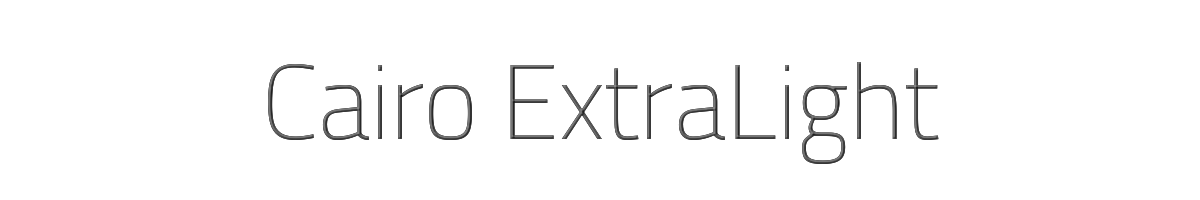 Cairo ExtraLight 