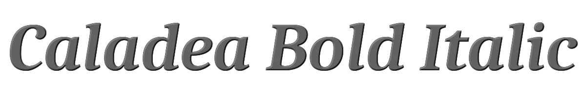Caladea Bold Italic 