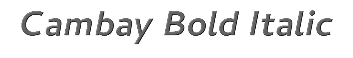 Cambay Bold Italic 