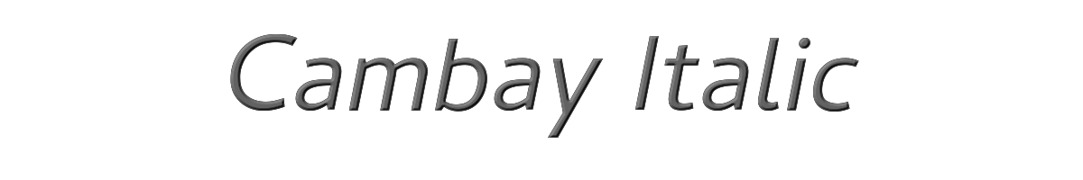 Cambay Italic 