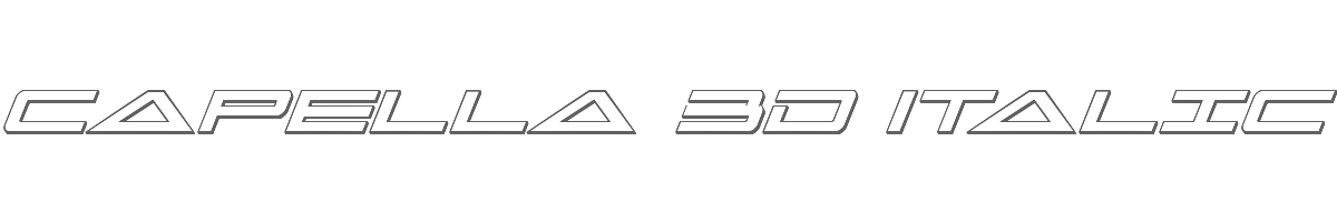 Capella 3D Italic 
