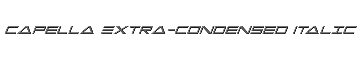 Capella Extra-condensed Italic 