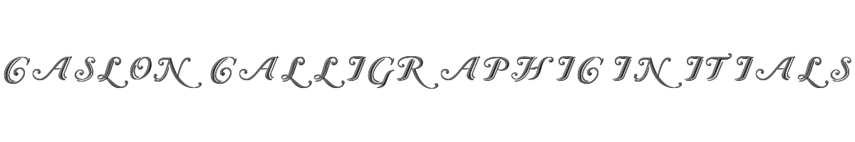 Caslon Calligraphic Initials 