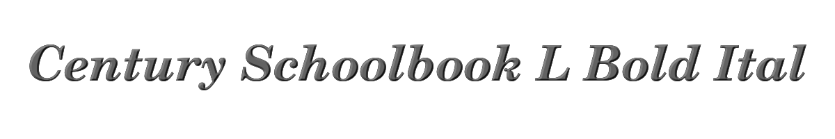 Century Schoolbook L Bold Italic 