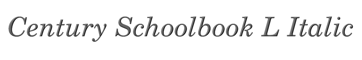 Century Schoolbook L Italic 