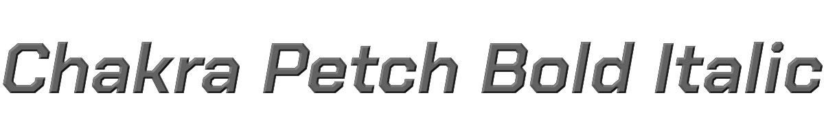 Chakra Petch Bold Italic 