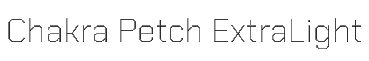 Chakra Petch ExtraLight 