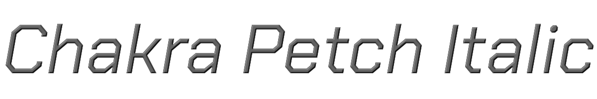Chakra Petch Italic 