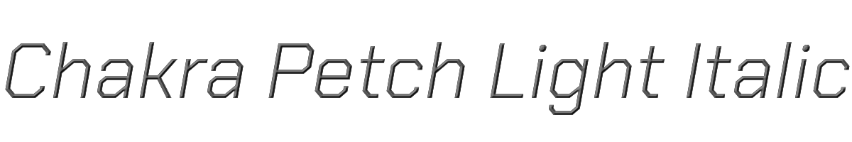 Chakra Petch Light Italic 