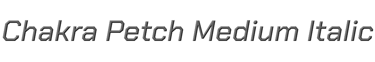 Chakra Petch Medium Italic 