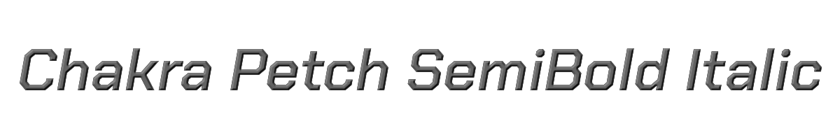 Chakra Petch SemiBold Italic 