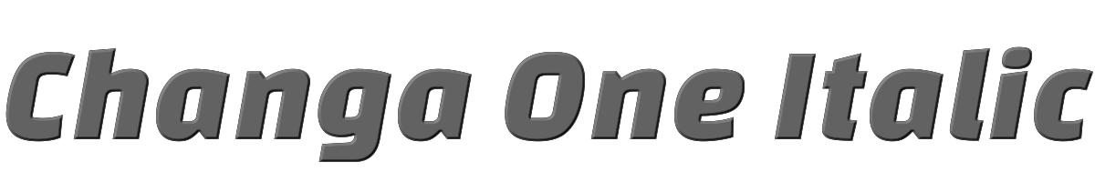 Changa One Italic 