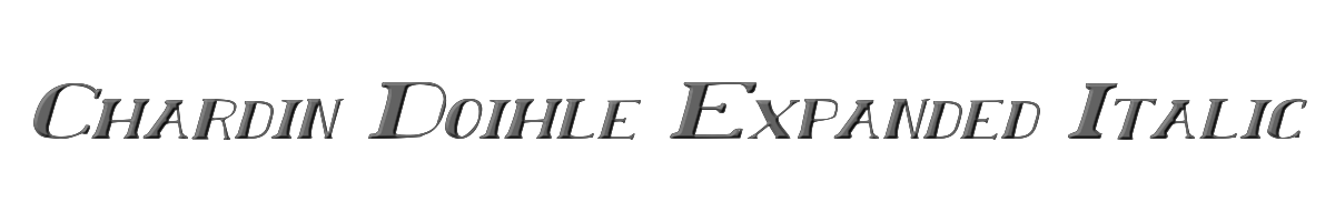 Chardin Doihle Expanded Italic 