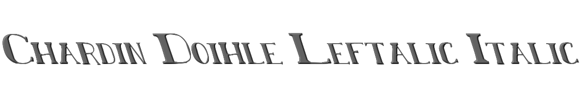 Chardin Doihle Leftalic Italic 