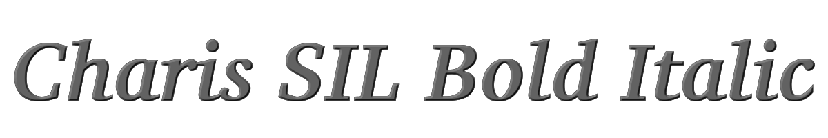 Charis SIL Bold Italic 