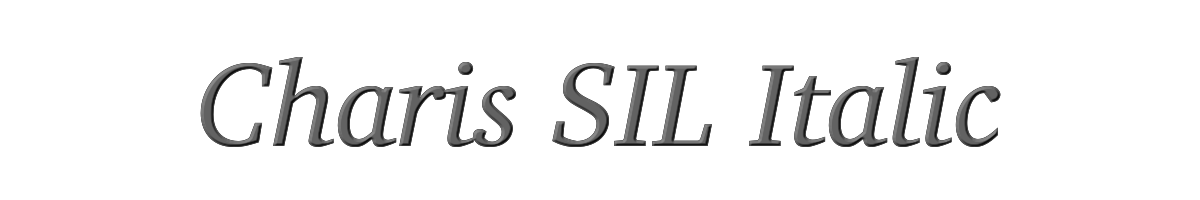Charis SIL Italic 