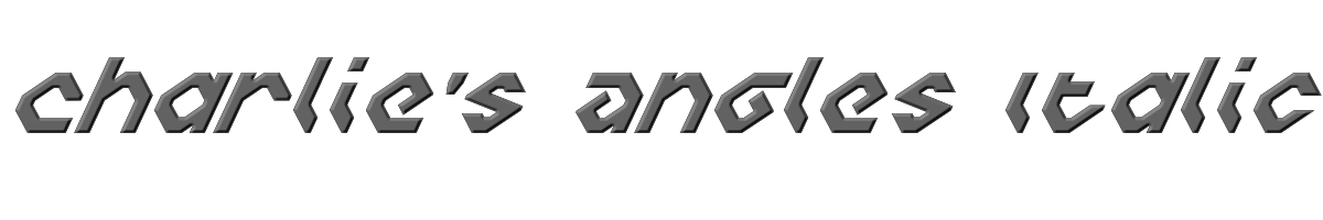 Charlie's Angles Italic 