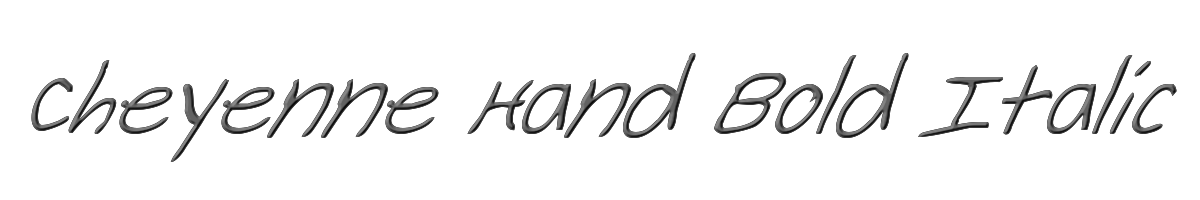 Cheyenne Hand Bold Italic 