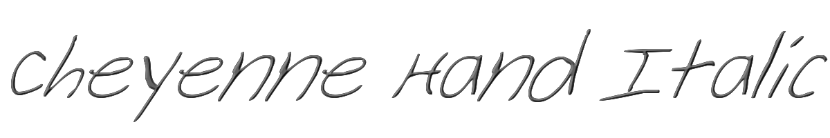 Cheyenne Hand Italic 