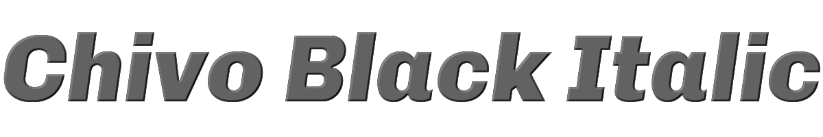 Chivo Black Italic 