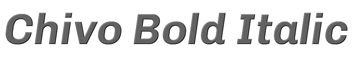Chivo Bold Italic 