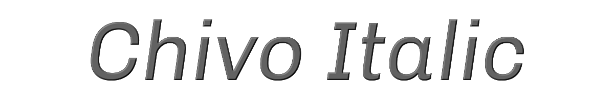 Chivo Italic 