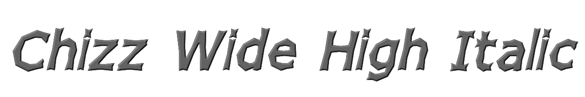 Chizz Wide High Italic 