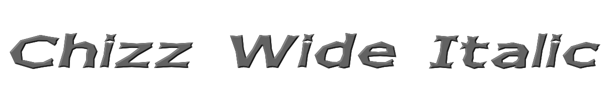 Chizz Wide Italic 