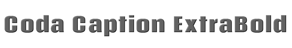 Coda Caption ExtraBold 