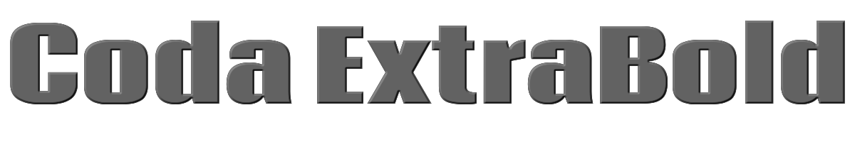 Coda ExtraBold 