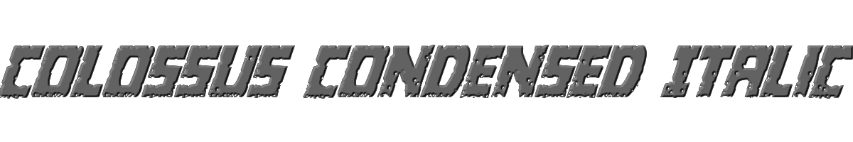 Colossus Condensed Italic 