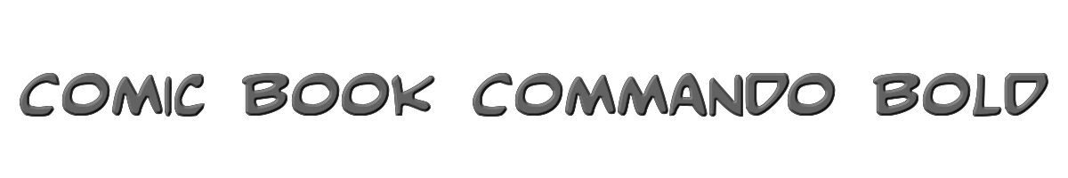 Comic Book Commando Bold 