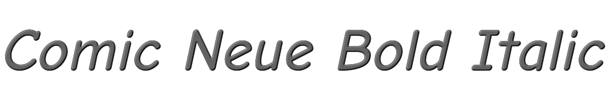 Comic Neue Bold Italic 