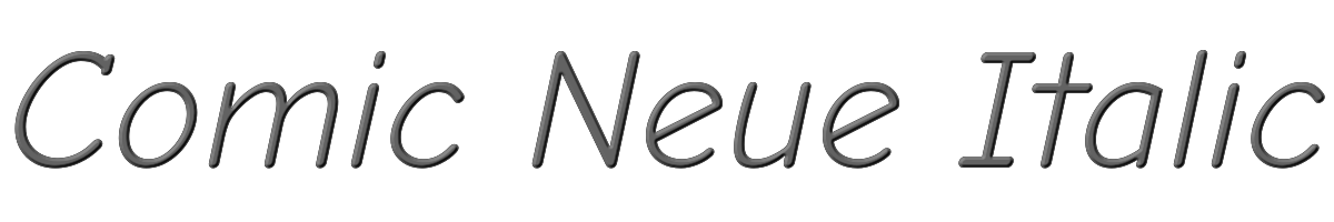 Comic Neue Italic 
