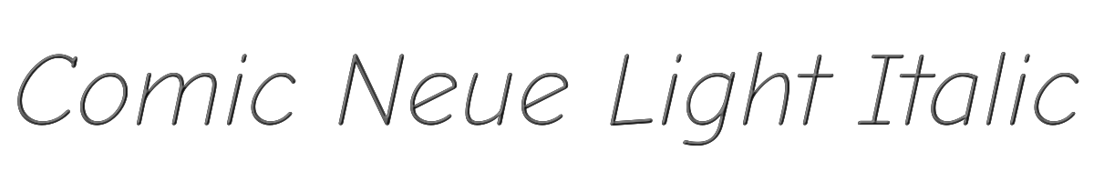 Comic Neue Light Italic 