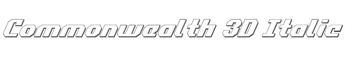 Commonwealth 3D Italic 