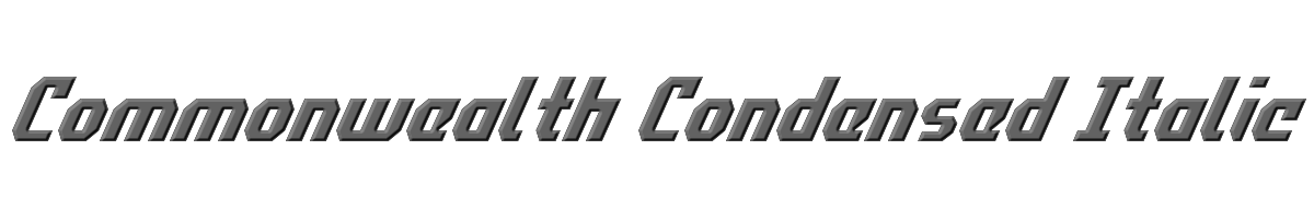 Commonwealth Condensed Italic 
