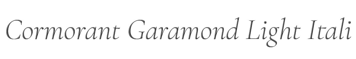 Cormorant Garamond Light Italic 
