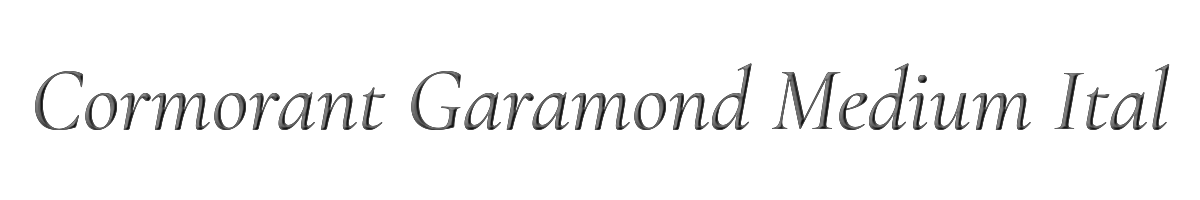 Cormorant Garamond Medium Italic 