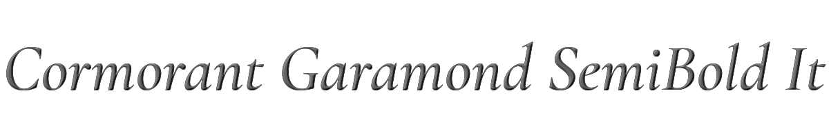 Cormorant Garamond SemiBold Italic 