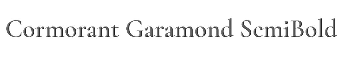 Cormorant Garamond SemiBold 