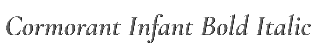 Cormorant Infant Bold Italic 