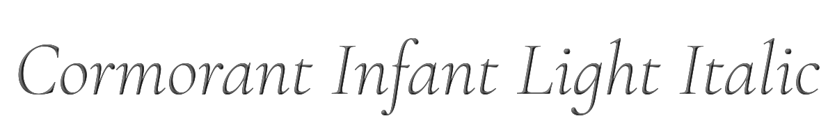 Cormorant Infant Light Italic 