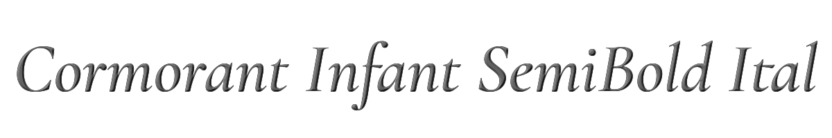 Cormorant Infant SemiBold Italic 
