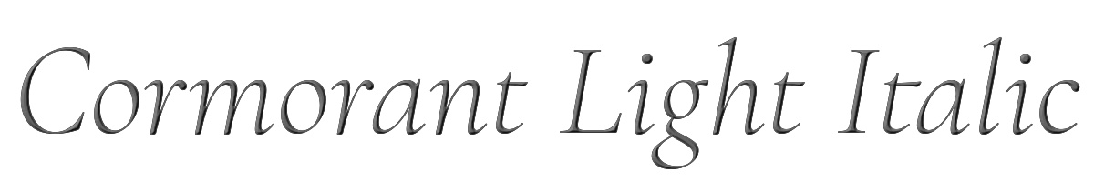 Cormorant Light Italic 