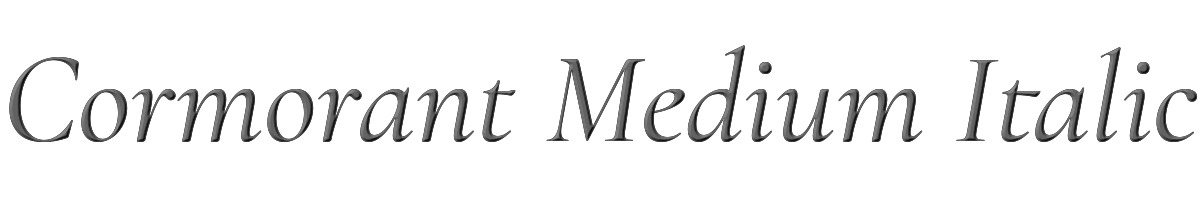 Cormorant Medium Italic 