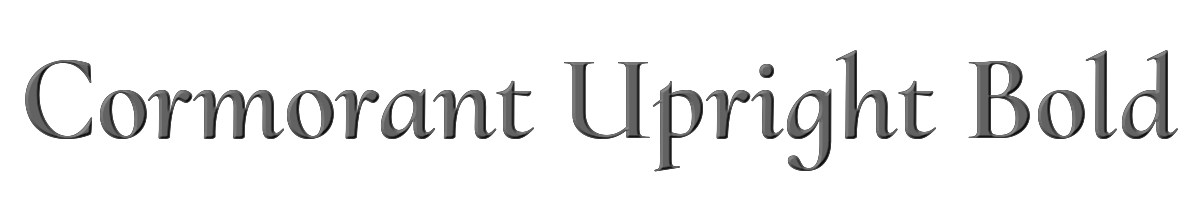 Cormorant Upright Bold 