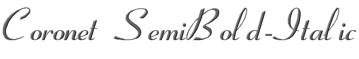 Coronet SemiBold-Italic 